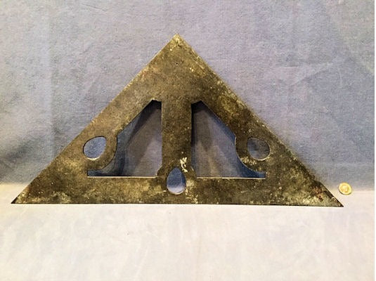 Stonemasons Plumb Line and Square — Iron, late 19th century
