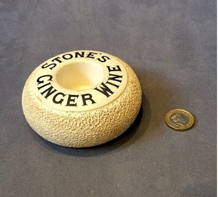 Stones Ginger Wine Match Striker — Stoneware, late 19th century