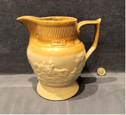 Stoneware 2 Pint Ale Measure Jug — Stoneware, late 19th century