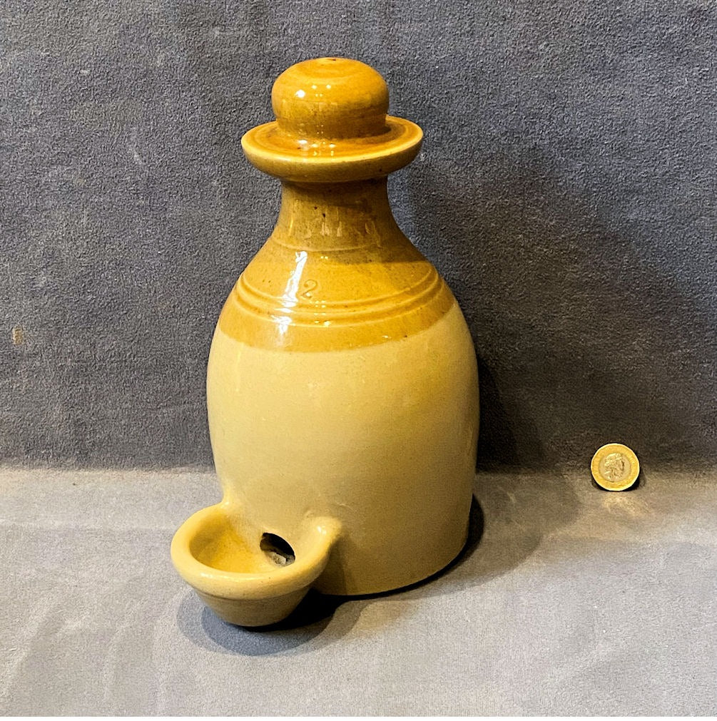 Stoneware Bird Feeder — Stoneware, circa 1900
