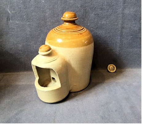 Stoneware Bird Feeder — Stoneware, circa 1900