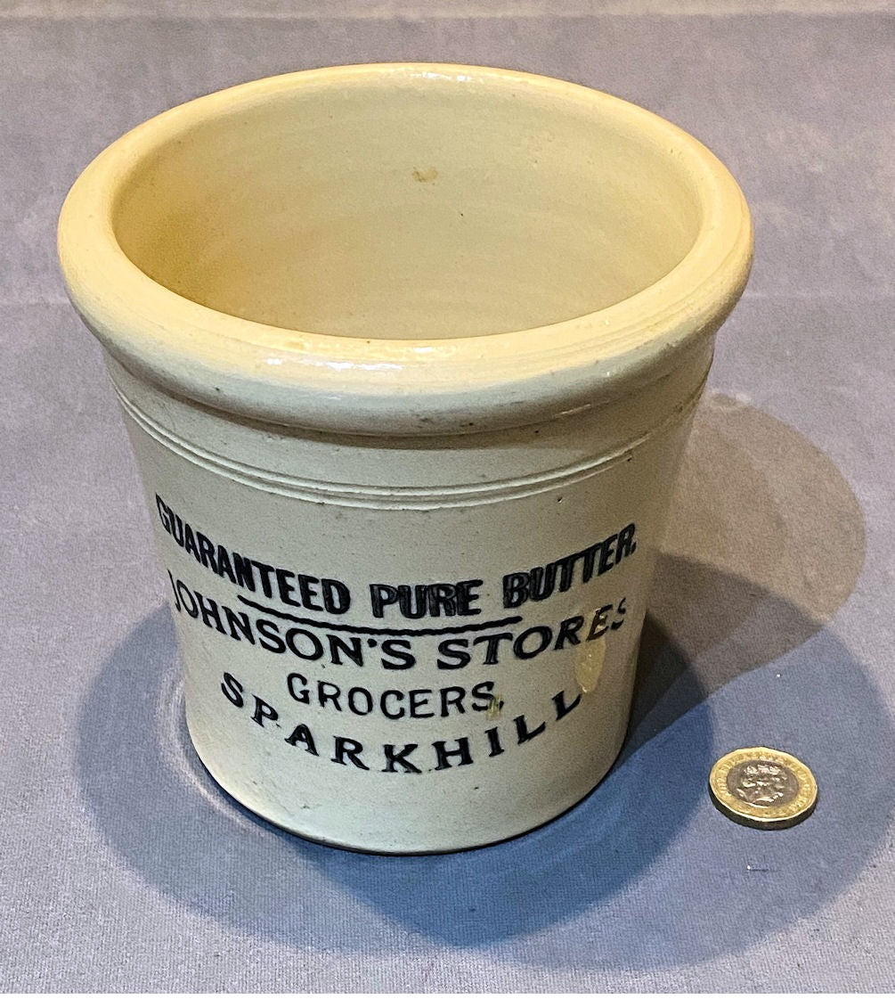 Stoneware Butter Tub — Stoneware, late 19th century