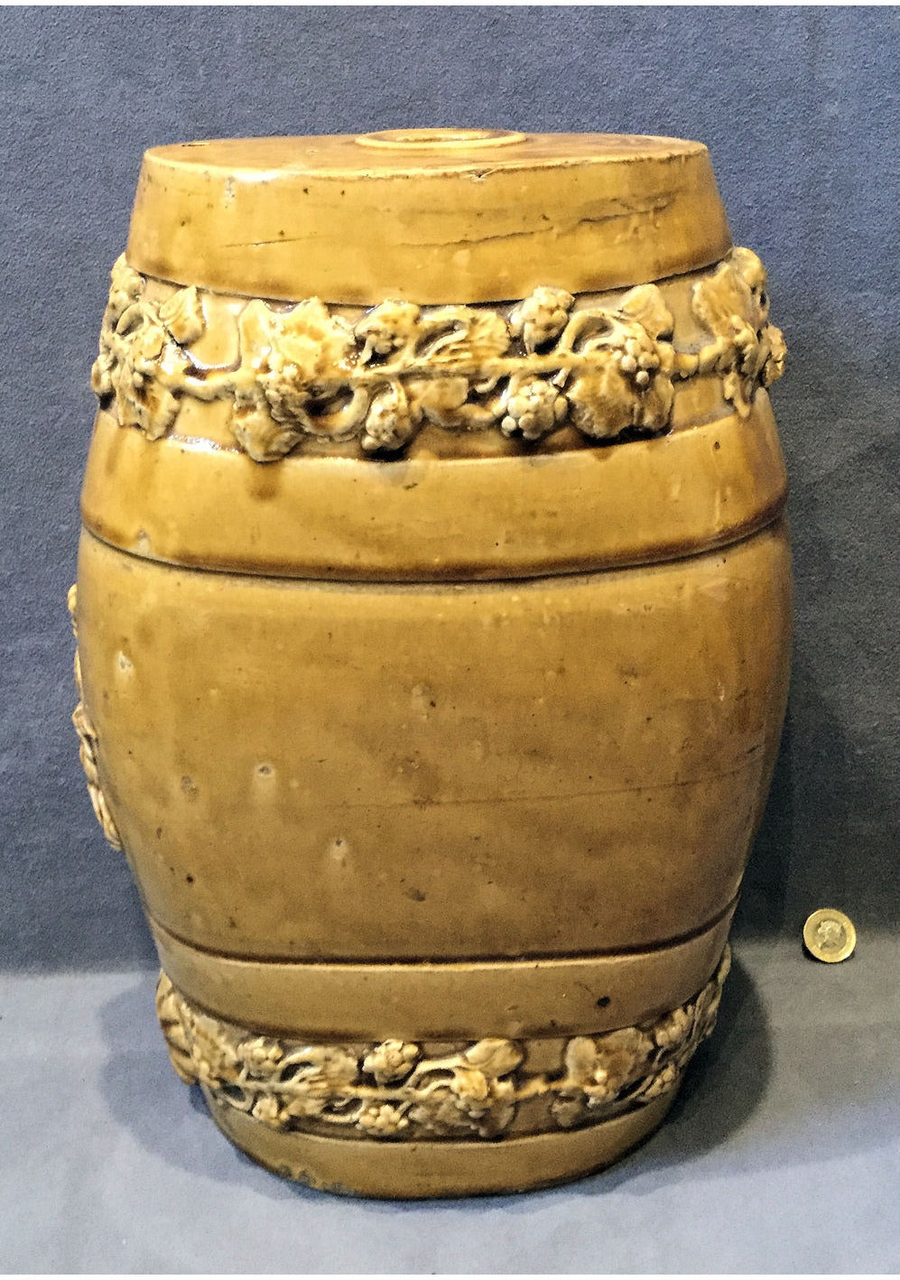 Stoneware Flat Sided Spirit Barrel — view 3