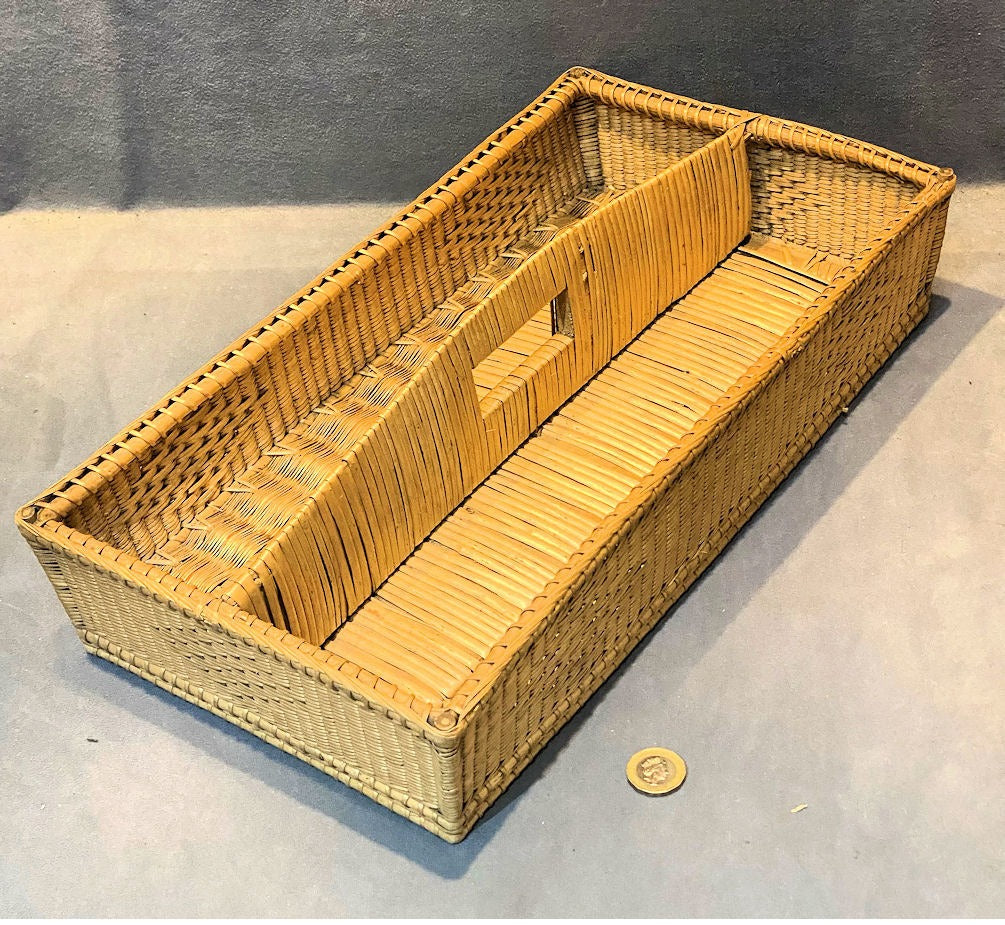 Straw Work Cutlery Tray — 1920's