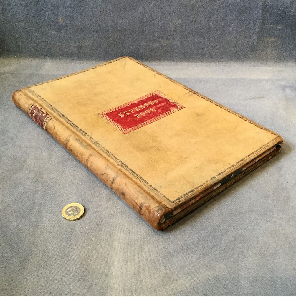 Suede Bound Expenses Ledger — Leather