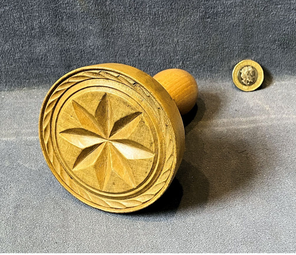 Sycamore Butter Stamp — Sycamore, late 19th century