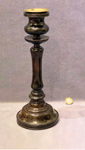 Tall Ebony Candlestick — Brass, late 19th century