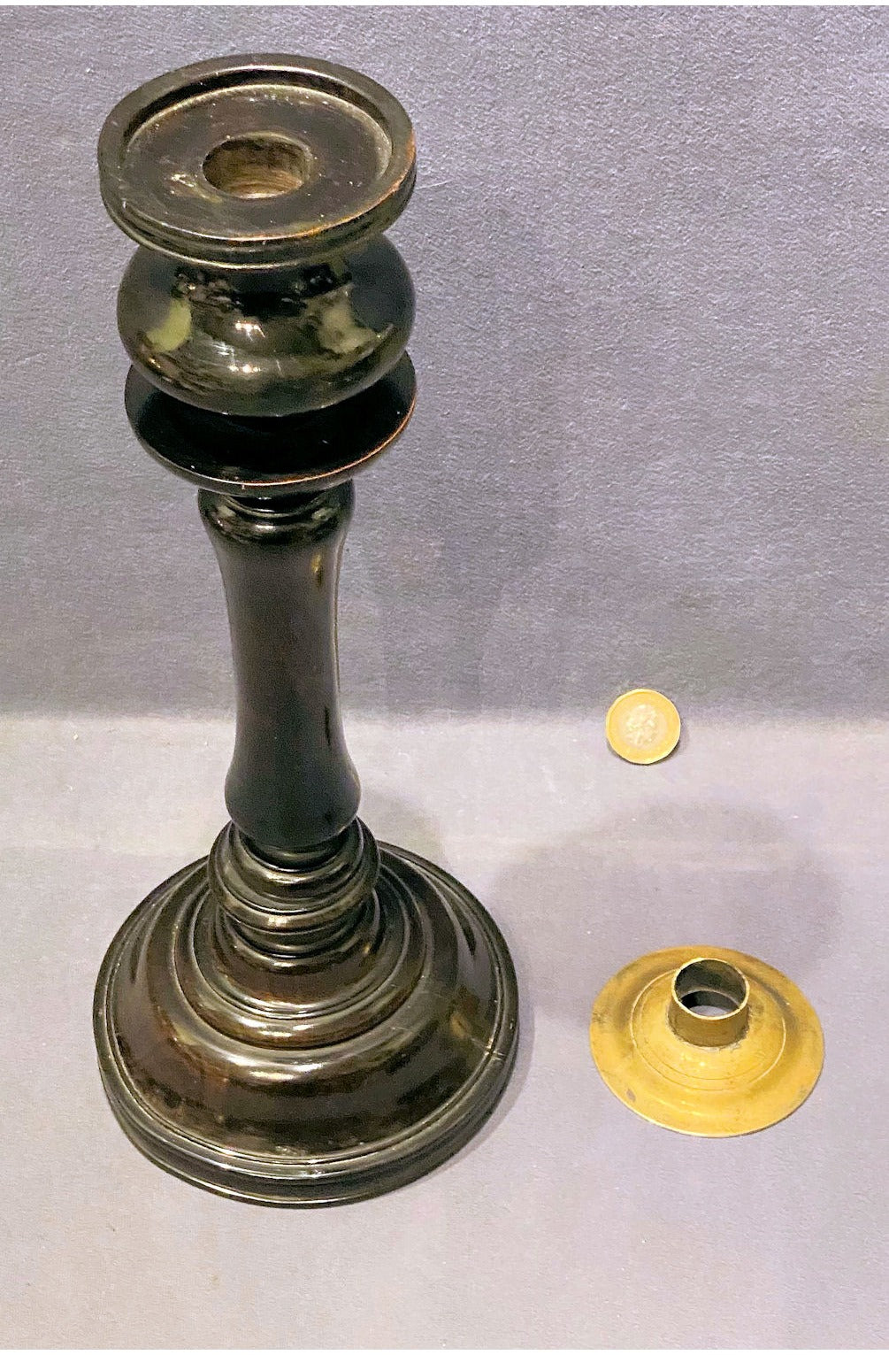 Tall Ebony Candlestick — view 3