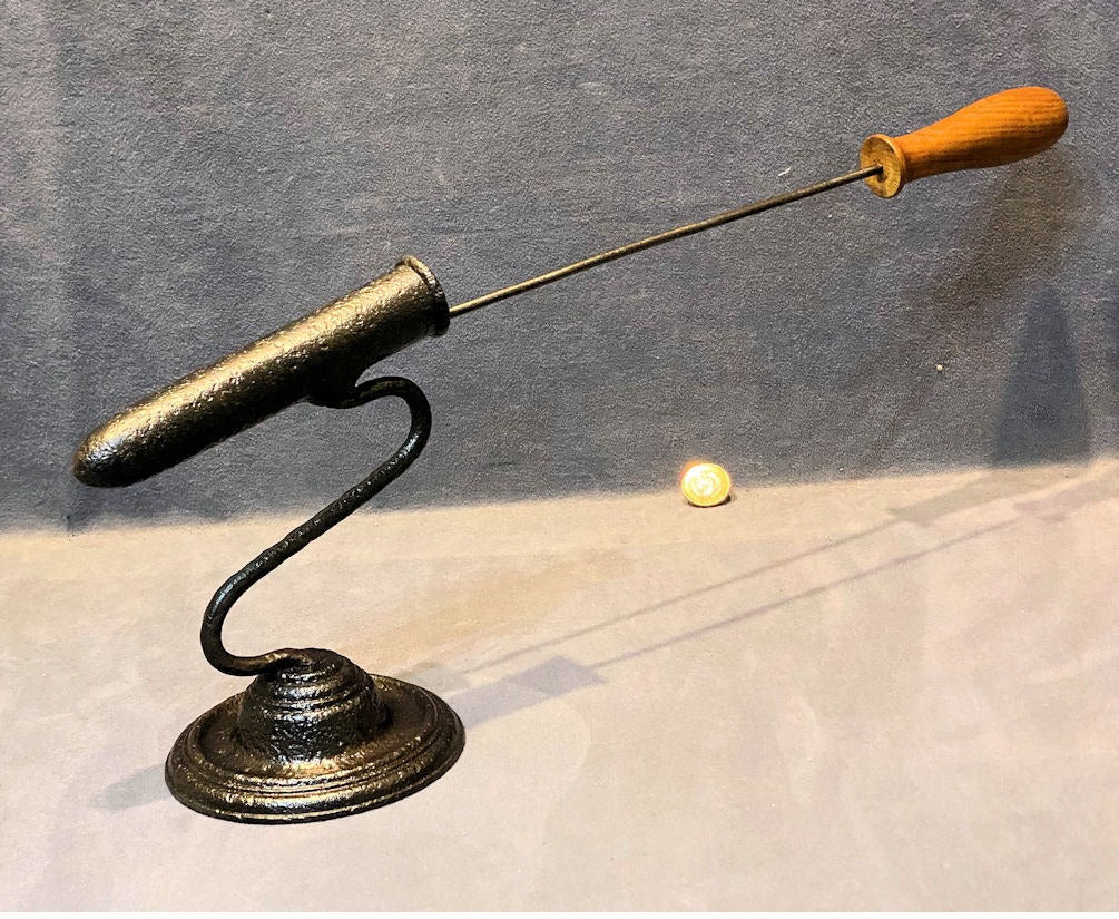 Tally Iron with Poker — Iron, late 19th century