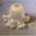 Textured Clear Glass Lamp Shade — Glass, 1920's