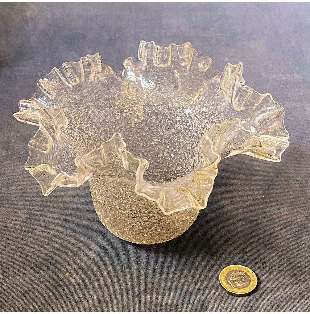 Textured Clear Glass Lamp Shade — view 2