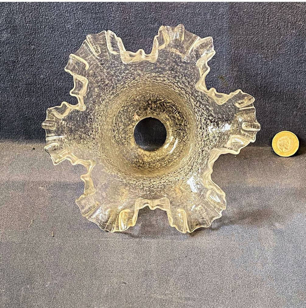 Textured Clear Glass Lamp Shade — view 3