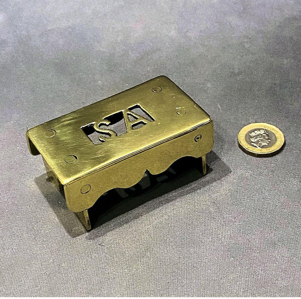 Trench Art Brass Mini Stool — Brass