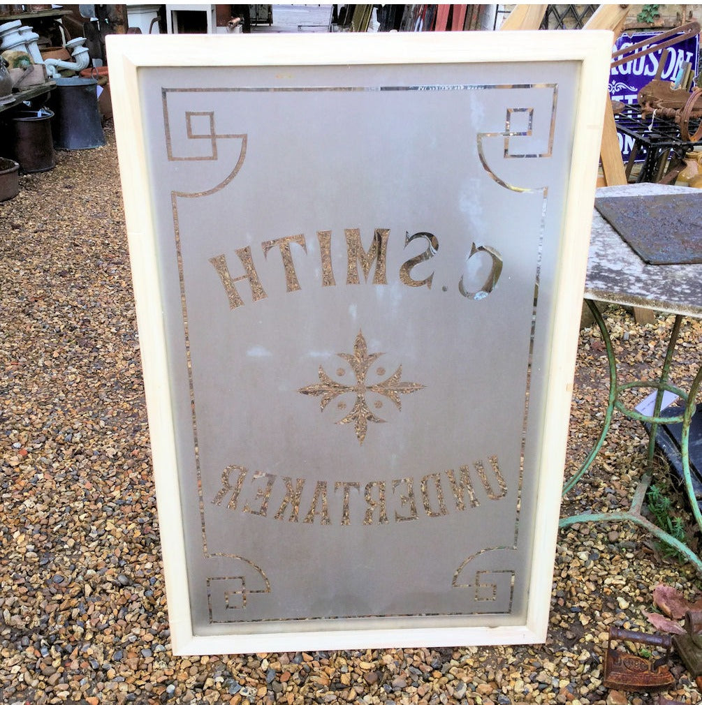 Undertakers Glass Window Panel — view 2