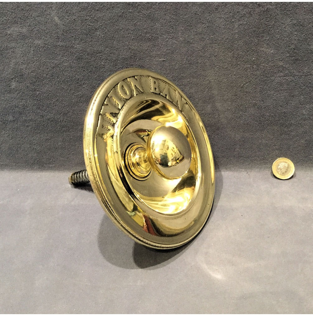 Union Bank Exterior Brass Bell Pull — view 2