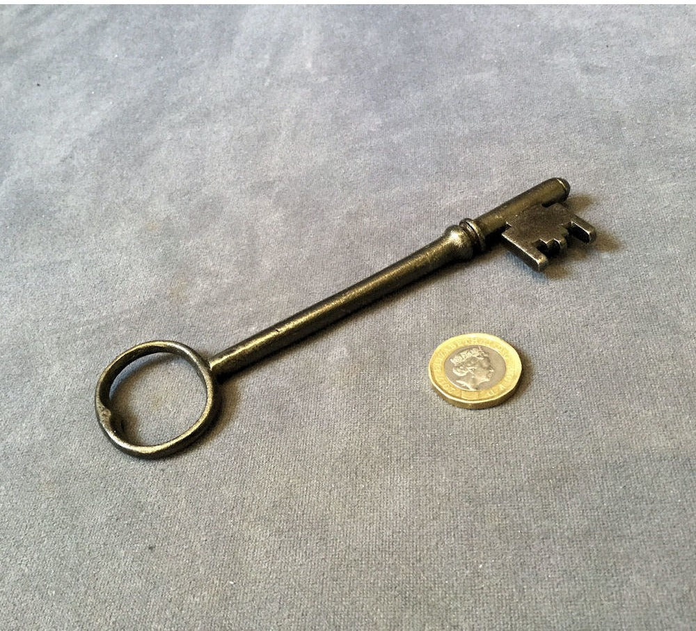 Unused Wrought Iron Door Key — view 2