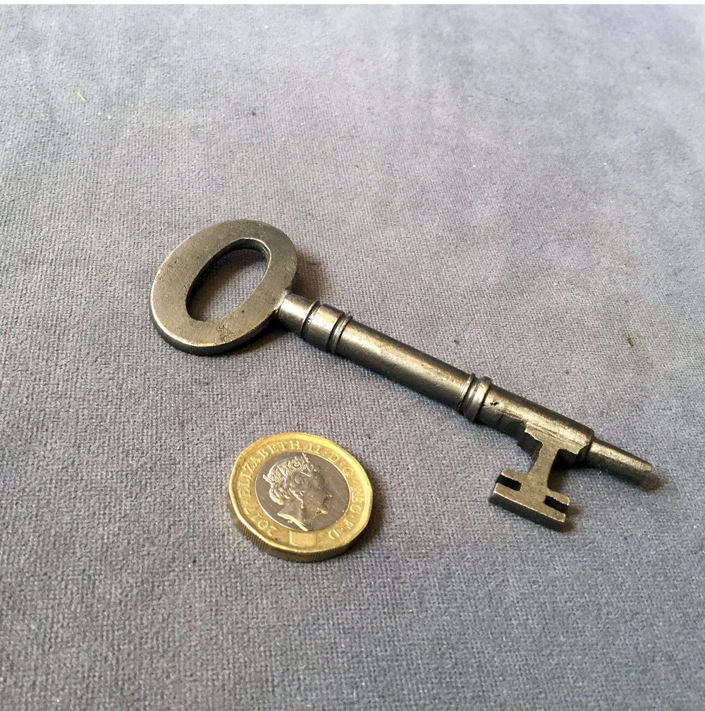 Unusual Wrought Iron Door Key — view 2