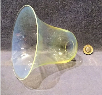 Vaseline Glass Lamp Shade — view 3