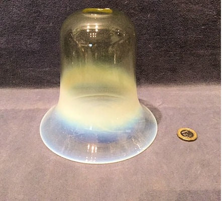Vaseline Glass Lamp Shade — Glass, 1920's