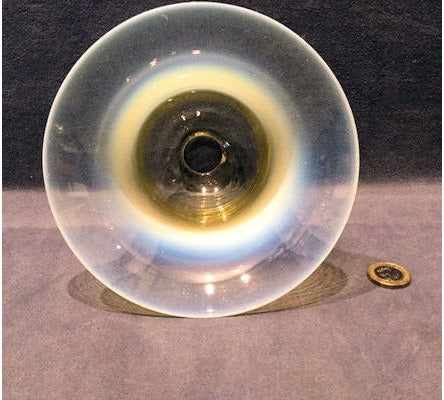 Vaseline Glass Lamp Shade — view 2