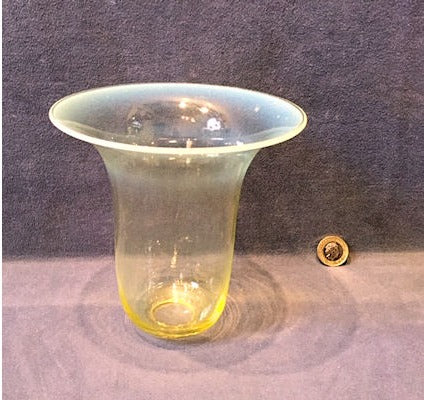 Vaseline Glass Lamp Shade — view 3