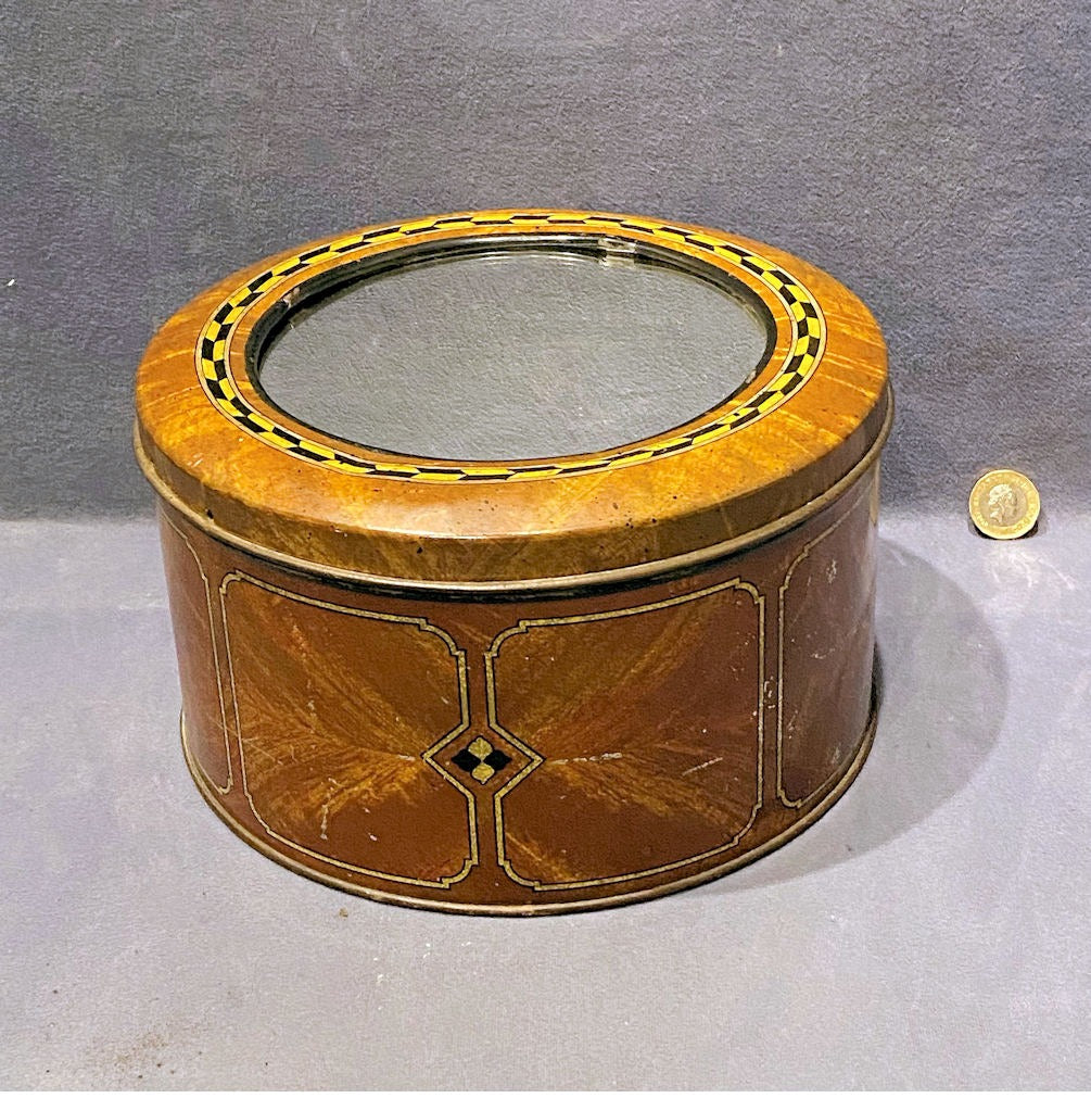 Vincents Toffee Tin — Mahogany, 1920's