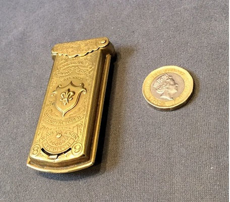 W. Avery Brass Needle Case — Brass, late 19th century