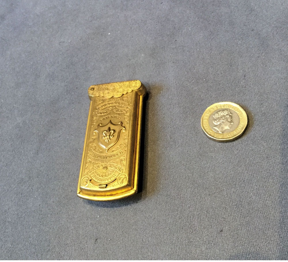 W. Avery Brass Needle Case — Brass, late 19th century
