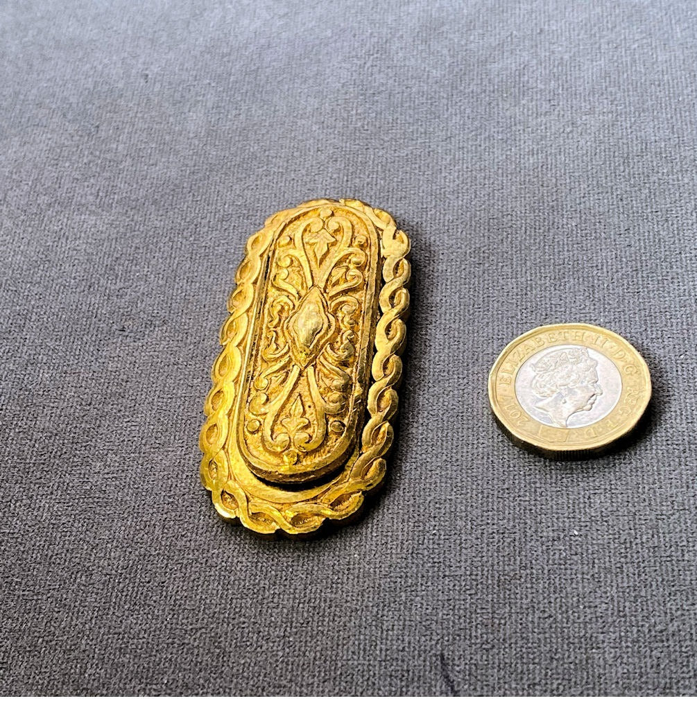W.T.S Unused Brass Keyhole with Cover — Brass, late 19th century