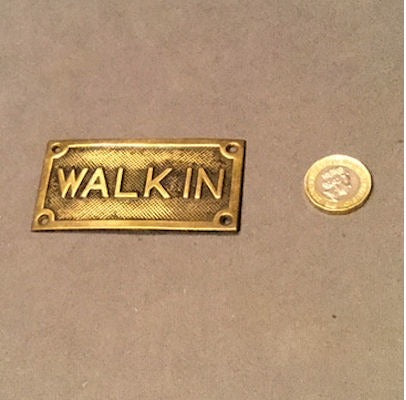 Walk in Brass Plaque, 3 available — Brass