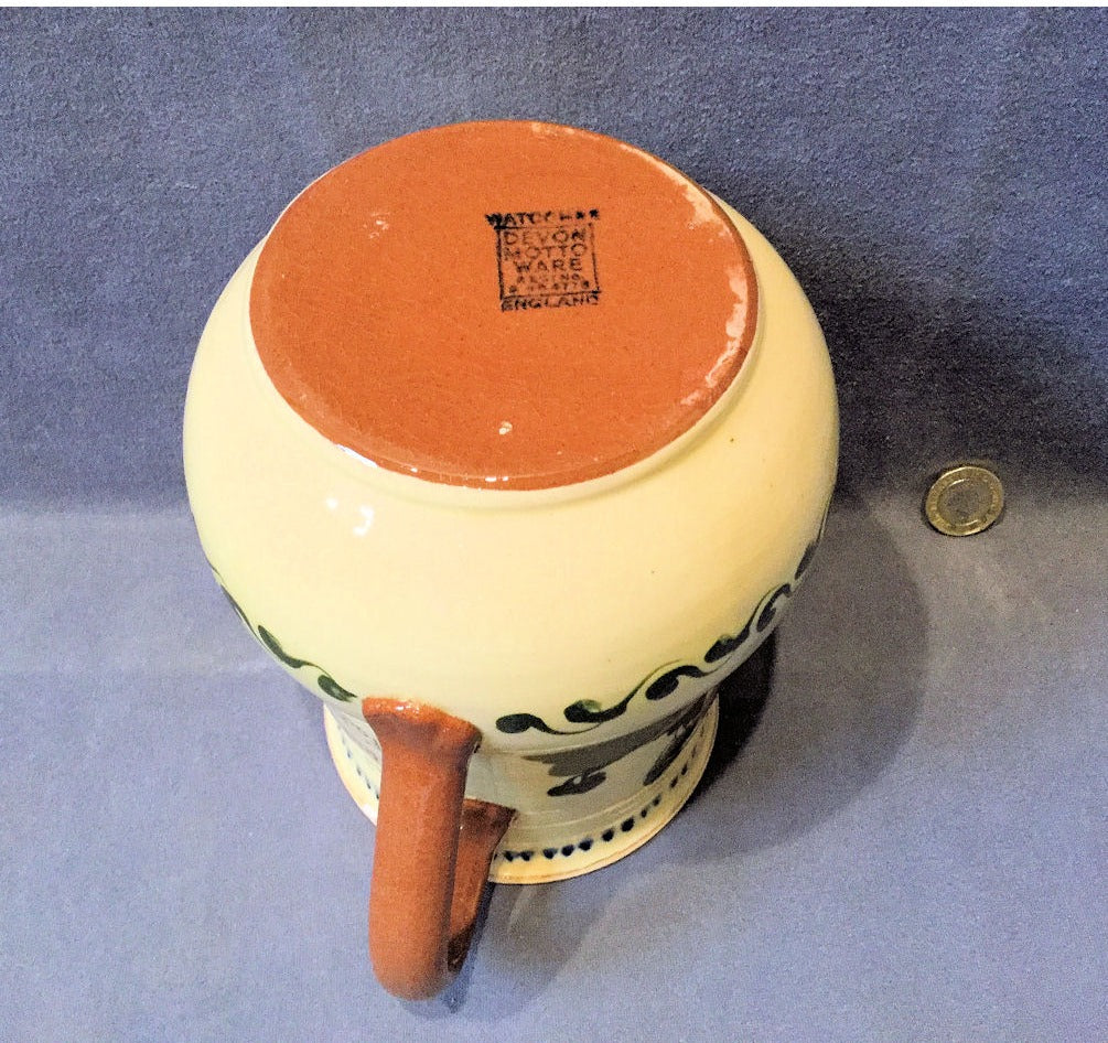 Watcombe Devon Ware Motto Jug — view 3