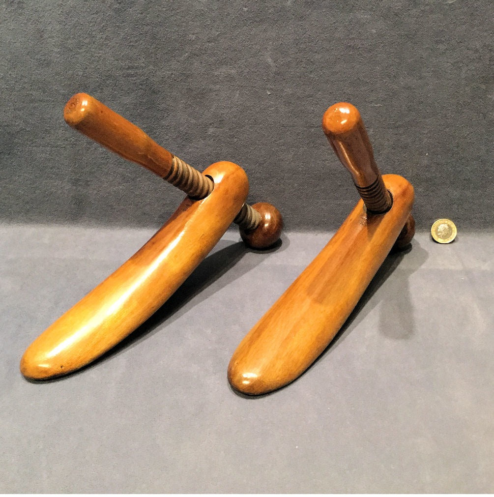 Watts's Patent Shoe Trees, 2 pairs available — Sycamore, 1920's