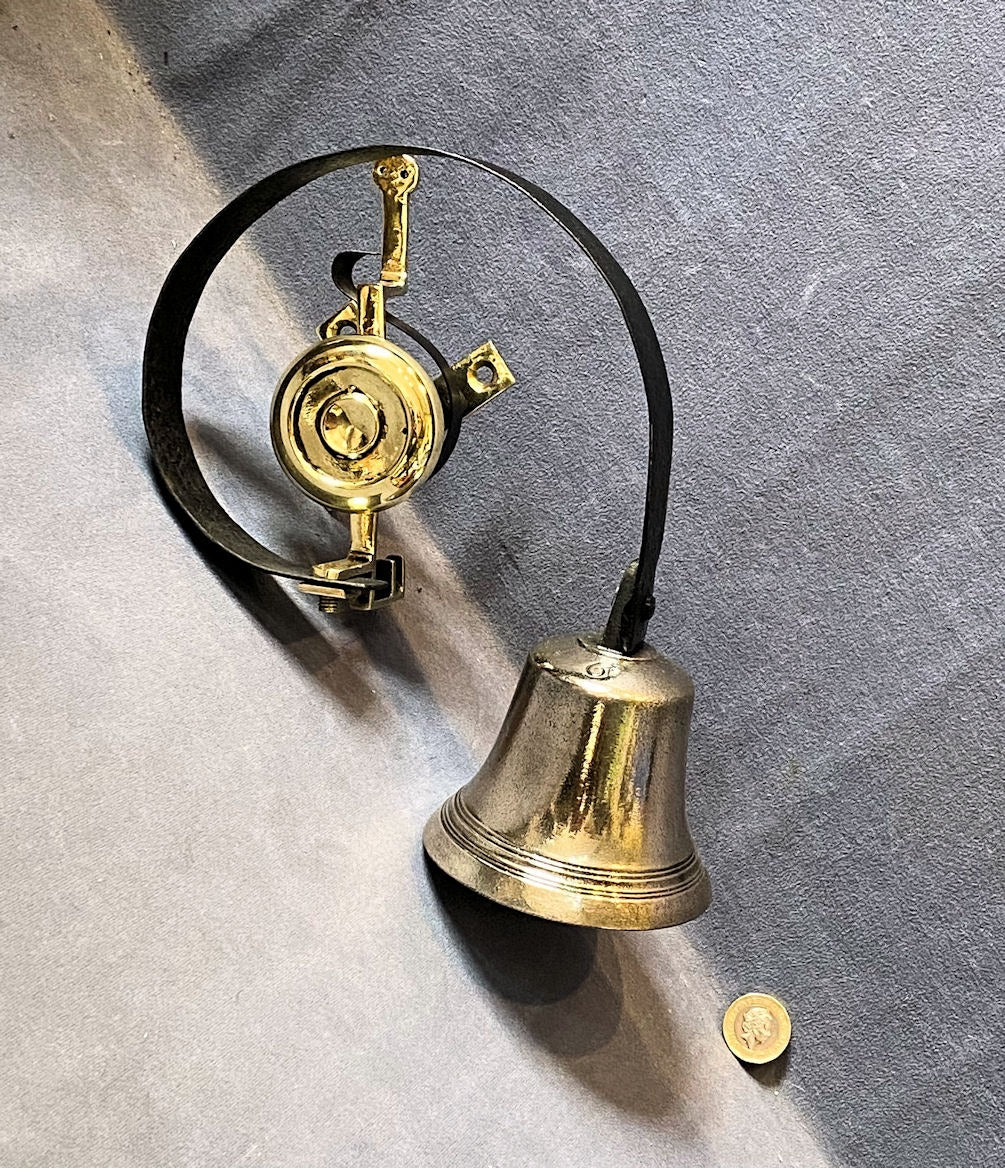 Wells of Aldbourne Servants Intercom Bell — Brass, late 19th century