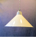 White Enamel Electric Light Fitting — Enamel, 1920's