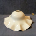 White Glass Electric Lamp Shade — Glass, 1920's
