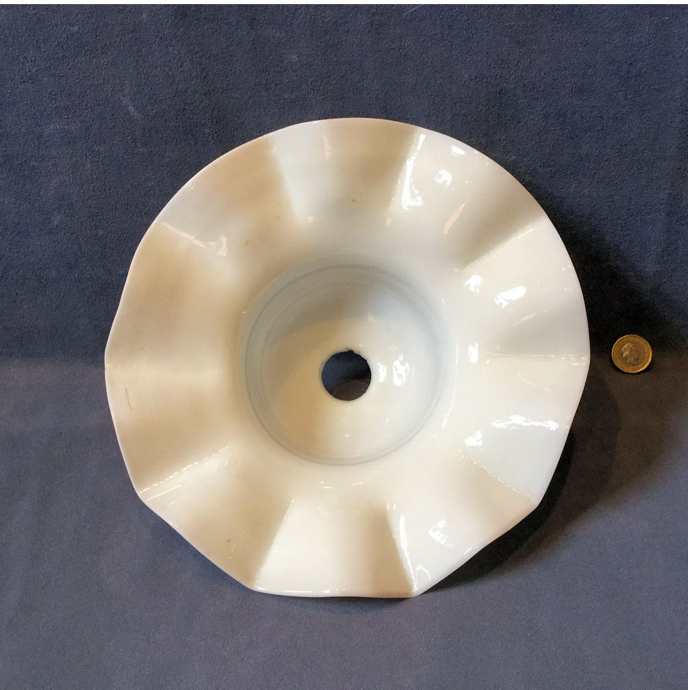 White Glass Electric Lamp Shade — view 2