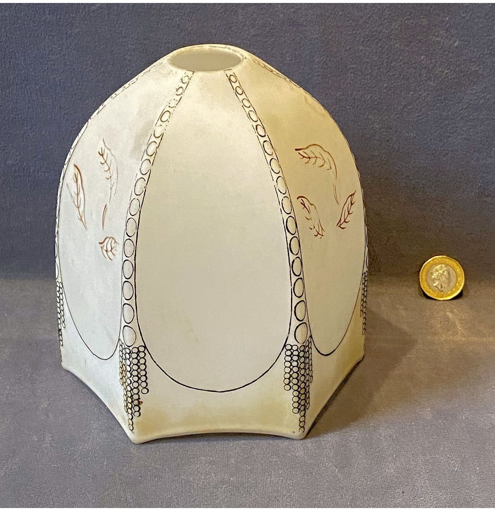 White Glass Electric Lamp Shade — view 2
