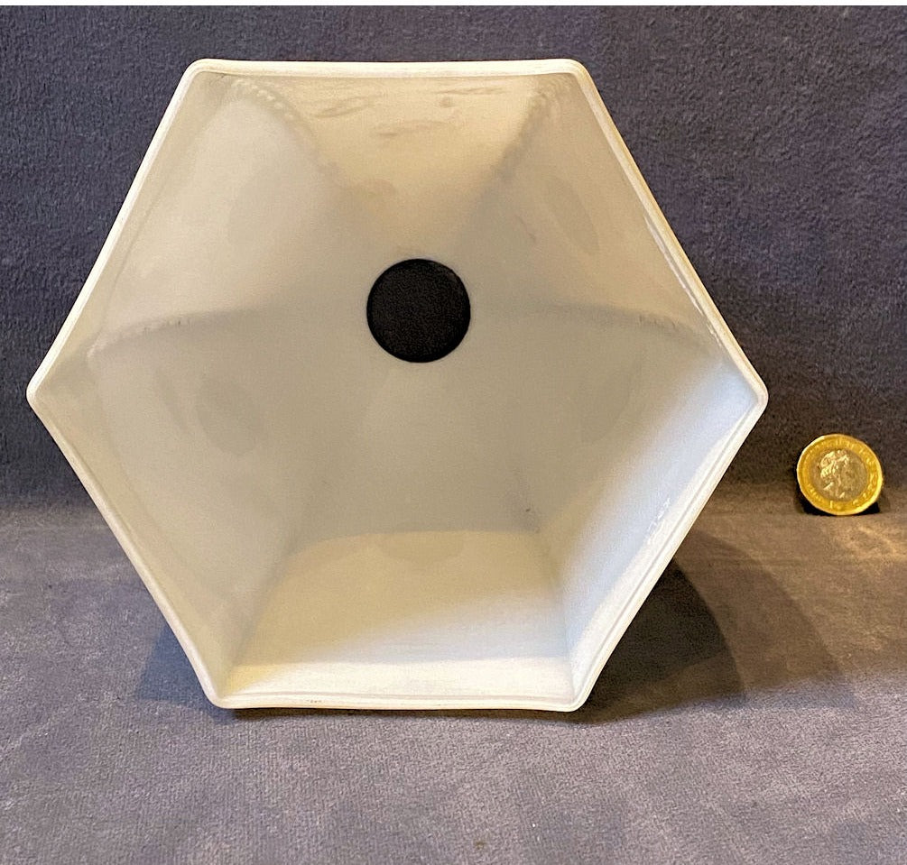 White Glass Electric Lamp Shade — view 3