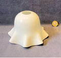 White Glass Electric Lamp Shade — Glass, 1920's