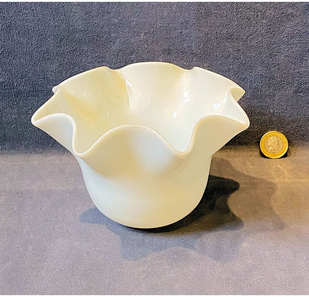 White Glass Electric Lamp Shade — view 2