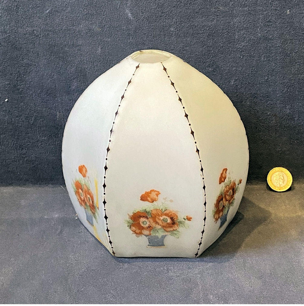 White Glass Lamp Shade — Glass, 1920's