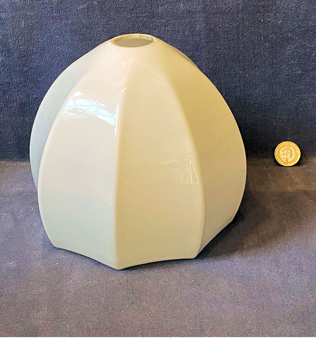 White Glass Light Shade — Glass, 1920's