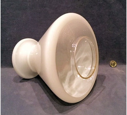White Glass Oil Lamp Shade, 3 available — view 2