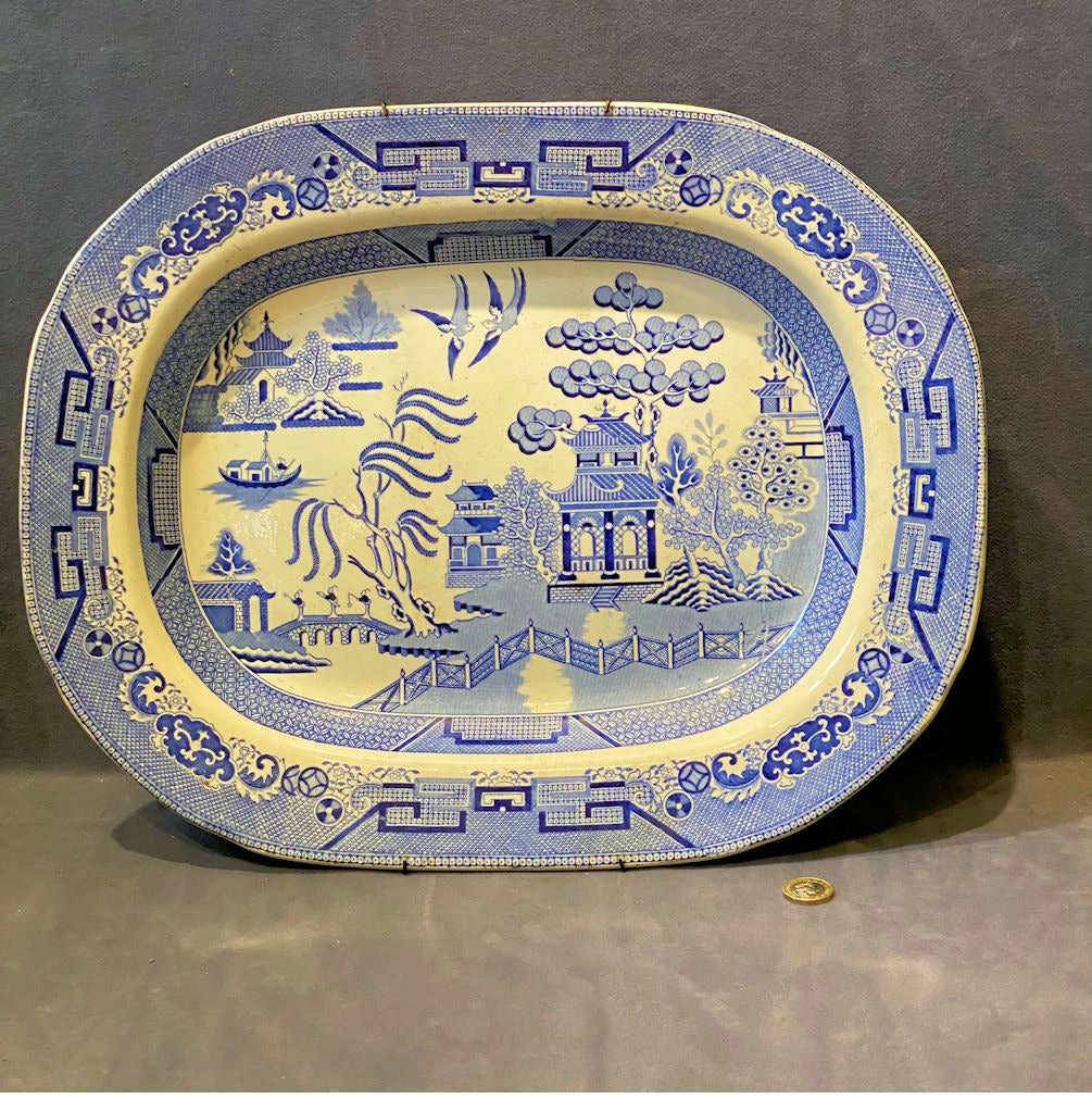 Willow Pattern Serving Platter — early 19th century