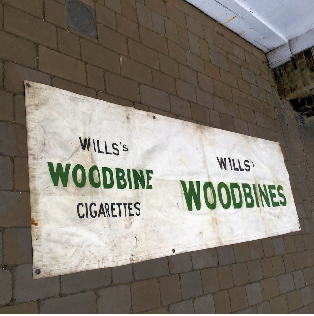 Wills Woodbine Canvas Banner — Wood