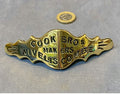 Wiveliscombe Saddler's Brass Name Plate — Brass, late 19th century