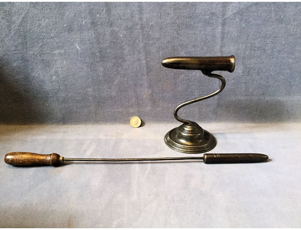 Wm Bullock No 10 Tally Iron with Poker — view 2