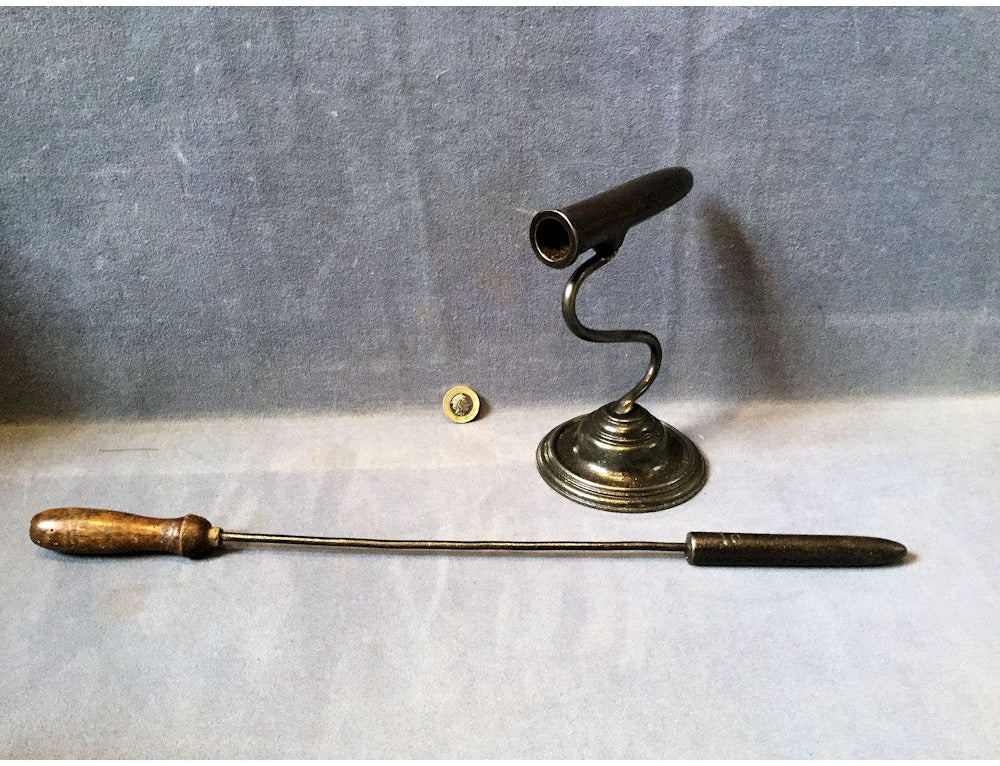 Wm Bullock No 10 Tally Iron with Poker — view 3