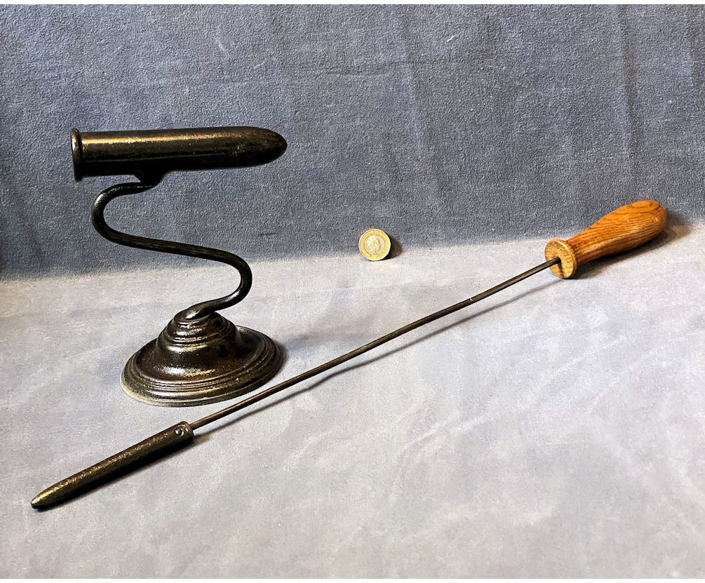Wm Bullock No 10 Tally Iron with Poker — view 2