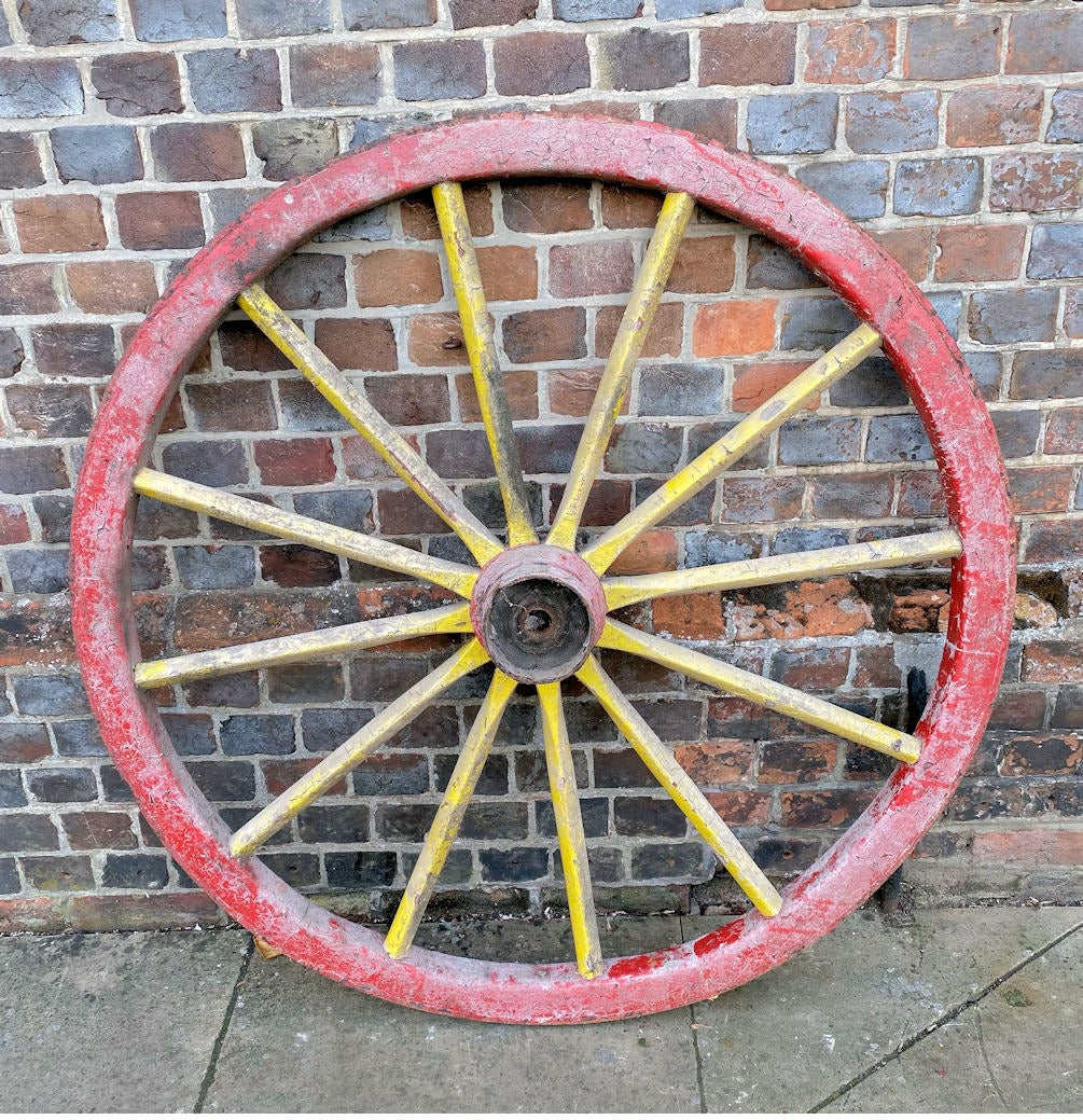 Wooden Cartwheel — Wood, late 19th century